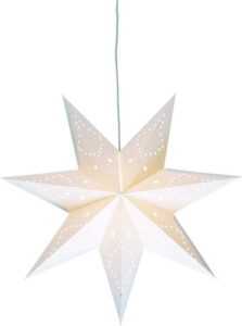 Bílá vánoční závěsná světelná dekorace Markslöjd Saturnus