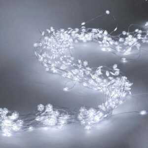 Bílý světelný LED řetěz Unimasa