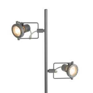 Průmyslová stojací lampa antracit 2-světlo - Suplux