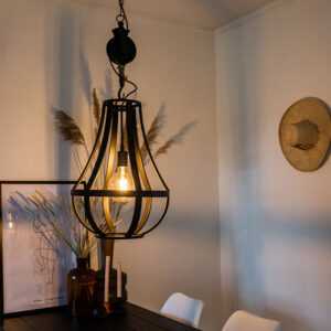 Průmyslová závěsná lampa černá 40 cm - Morgana