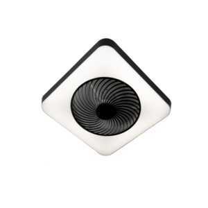 Čtvercový stropní ventilátor černý včetně LED stmívatelný - Climo