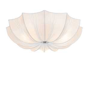Designové stropní svítidlo bílé hedvábí 52 cm 3-světlo - Plu