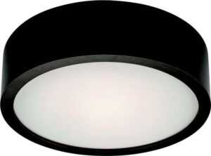 Černé kruhové stropní svítodlo LAMKUR Plafond