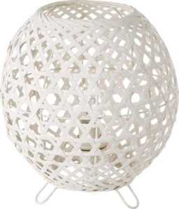 Bílá bambusová stolní lampa s bambusovým stínidlem (výška 23 cm) – Casa Selección