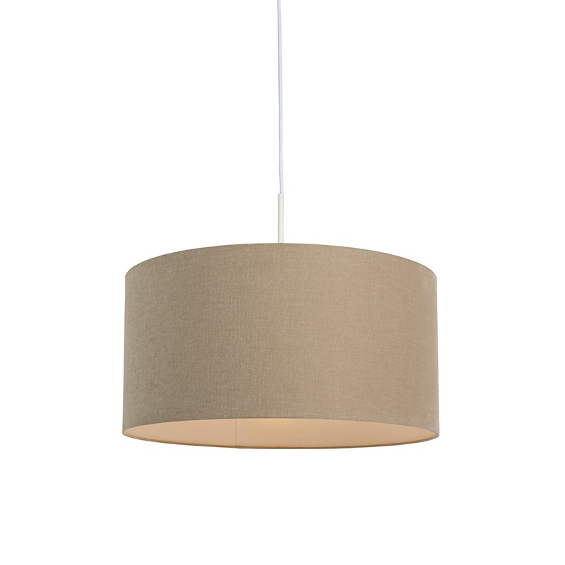 Venkovská závěsná lampa bílá s béžovým odstínem 50 cm - Combi 1