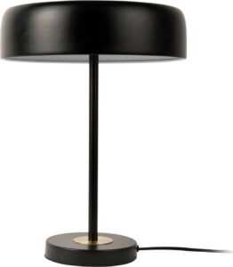 Černá stolní lampa s kovovým stínidlem (výška 40 cm) Gold Disc – Leitmotiv