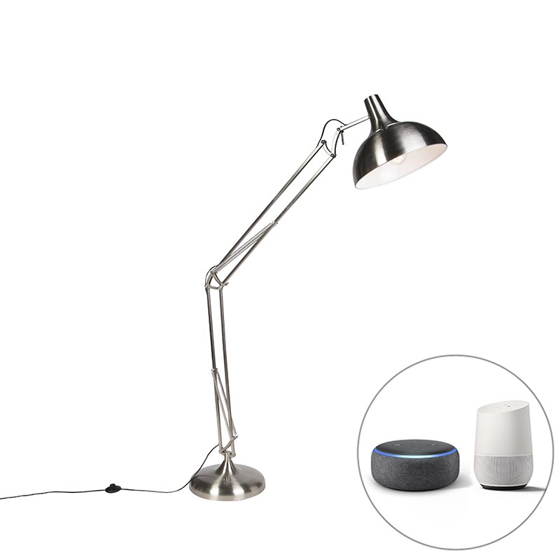Chytrá stojací lampa ocelová včetně Wifi A60 - Hobby