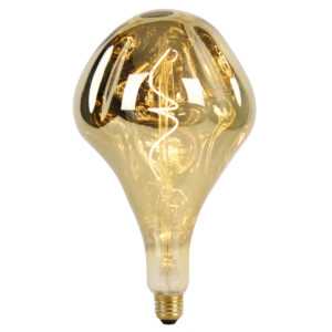 E27 stmívatelná LED lampa G165 zrcadlová zlatá 6W 100 lm 1800K